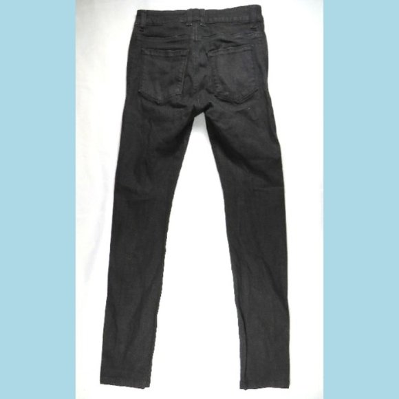 Love Moschino Womens Jeans Made in Italy 26 27/28 Stretch Slim Destroyed Denim - Picture 2 of 12